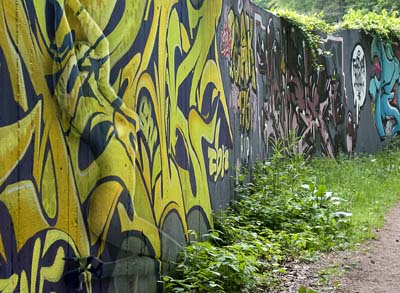 Spraycan graffiti am Waldstadion